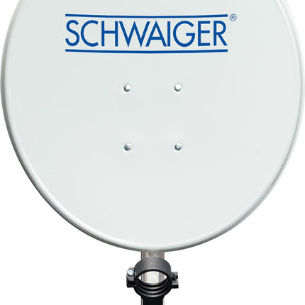 SCHWAIGER 128 satelliitantenn SAT-antenn satelliidisüsteemi nihkeantenn LNB tugivarre mastikinnitusega satelliitantenn SAT-süsteem teras 55 x 62 cm helehall