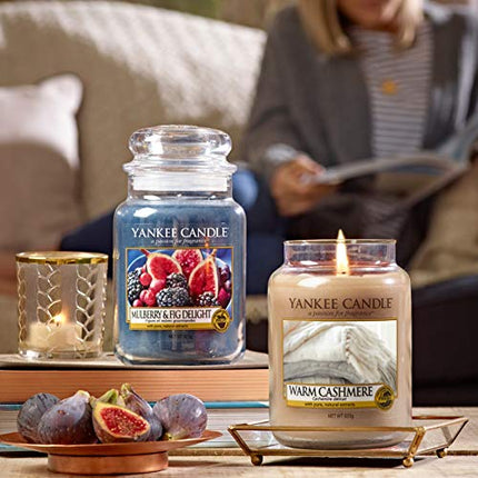 Yankee Candle lõhnaküünal purgis (suur) | Soe kašmiir | Pika põlemisega küünal kuni 150 tundi | Ideaalne emadepäevaks | Kingitused naistele