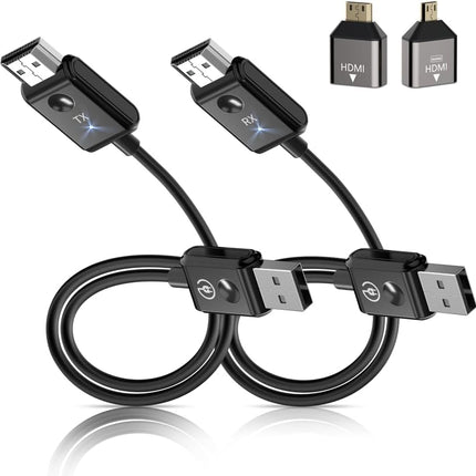 TIMBOOTECH juhtmevaba HDMI saatja ja vastuvõtja 5G, HDMI juhtmevaba edastus HD, juhtmevaba saatja-vastuvõtja heli/video/failide voogesituseks sülearvutist/telerist/kaamerast HDTV-sse/monitori/projektorisse