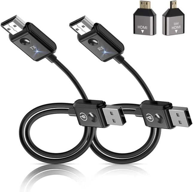 TIMBOOTECH juhtmevaba HDMI saatja ja vastuvõtja 5G, HDMI juhtmevaba edastus HD, juhtmevaba saatja-vastuvõtja heli/video/failide voogesituseks sülearvutist/telerist/kaamerast HDTV-sse/monitori/projektorisse