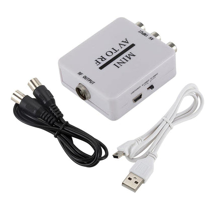 Balikha RCA/komposiit-A/V-RF/koaksiaal-/koaksiaalmuundur RF-modulaator AV-2-koaksiaaladapter