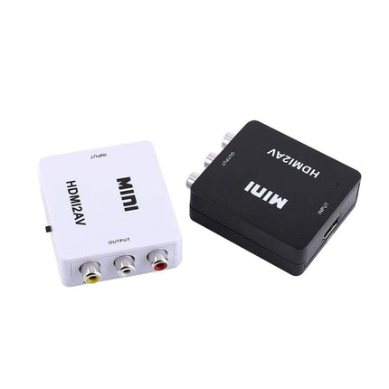 Mavis Laven Mini Composite Mini HDMI2AV digitaalne HDMI RCA - AV videomuunduri adapter 720p / 1080p (valge)