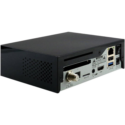 AB PULSe 4K Mini SE UHD satelliitvastuvõtja HDMI-kaabliga, mitmikkäivituse funktsioon E2 Linux OS-iga, DVB-S2X satelliittuuner, Ultra HD 4K eraldusvõime HDR10 toega, CI, CA, MicroSD pesa, LAN