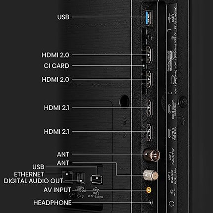 Hisense 100U7KQ (100-tolline) 4K Mini LED ULED HDR nutiteler, Quantum Dot, 144Hz, HDMI 2.1, Game Mode Pro, Dolby Vision IQ ja Atmos, Bluetooth, sisseehitatud Alexa, antratsiithall