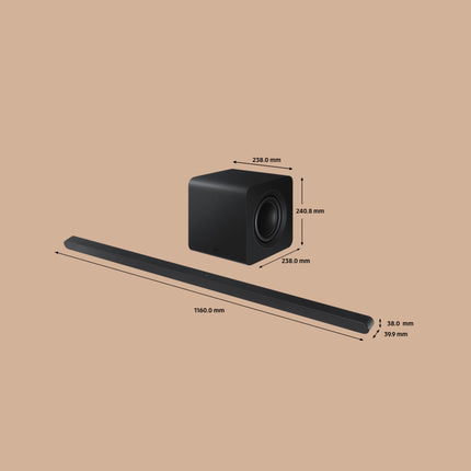 Samsung HW-S800D/ZF Barra de Sonido Ultra Slim Con Subwoofer 3.1.2 Canales Wireless Dolby Atmos