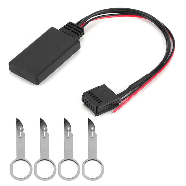 Qiilu auto Bluetooth-audioadapter, Bluetooth-moodul AUX-sisendiga AUX-IN-kaabliga traadita audioadapter sobib 6000 CD-le