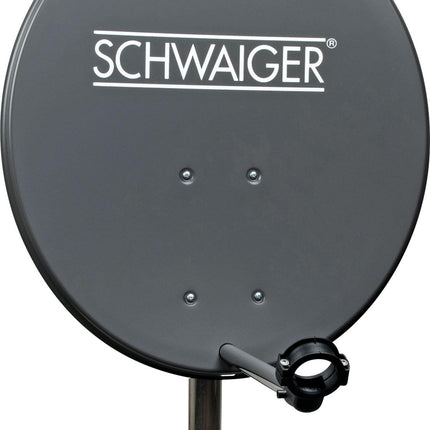 SCHWAIGER satelliitantenn 55 cm terasest SAT-antenn peegliga nihkega antenn LNB tugivarrega kaablijuhikuga mastikinnitusega ilmastikukindel vastupidav televiisor HD Astra Hotbird Eutelsat Türksat