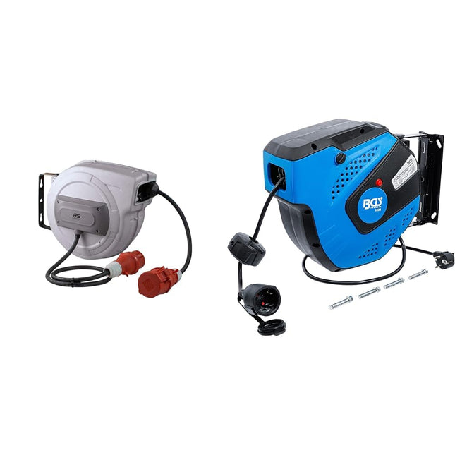 as - Schwabe automaatne kaablirull 15 m H07RN-F 5G2.5 &amp; BGS 3321 | Automaatne kaablirull | 15 m + 1 m toitekaabel | 180° külgsuunas pööratav | koos kinnitusklambriga