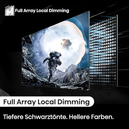 Hisense 65E7NQ Pro 164 cm (65-tolline) televiisor, 4K UHD, QLED, nutiteler, Total HDR, Dolby Vision IQ Atmos, 144 Hz (VRR), HDMI 2.1, mängurežiim PRO, kolmekordne tuuner, sisseehitatud Alexa, tumehall, [2024]