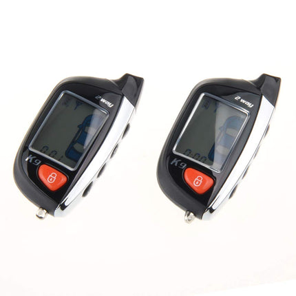 Easyguard EC200-K9 kahesuunaline autoalarm LCD-ekraani ja kaugkäivitusega, turbo taimeri režiimiga, DC 12 V