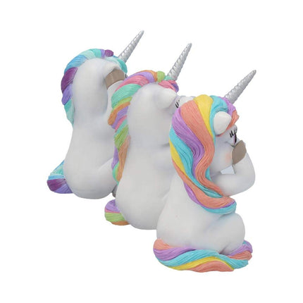 Nemesis Now Three Wise Cutiecorns Figurine Set, White, 9.5 cm