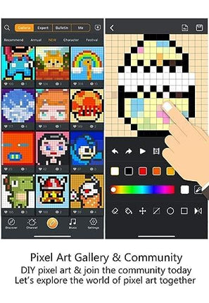 Divoom Ditoo Pixel Art LED kaasaskantav Bluetooth kõlar, 256 programmeeritavat LED-paneeli peovalgustusega, nutikas digitaalne lauakell, mängumuusikakarp, mis toetab TF-kaarti ja raadiot