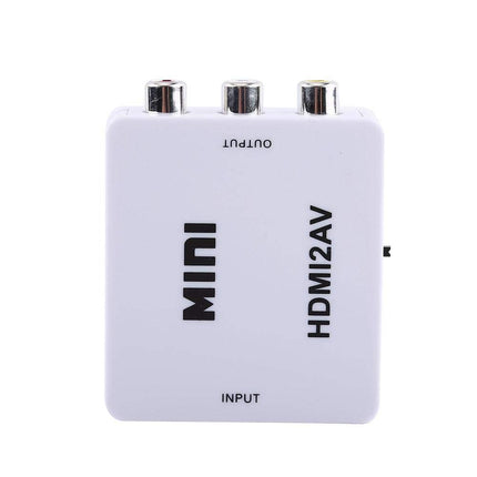 Mavis Laven Mini Composite Mini HDMI2AV digitaalne HDMI RCA - AV videomuunduri adapter 720p / 1080p (valge)