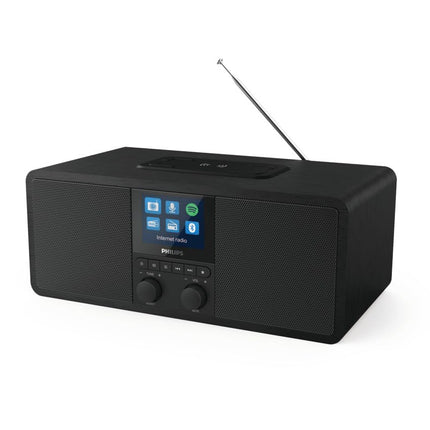 Philips R8805/10 internetiraadio DAB+ ja FM-iga | Spotify Connect ja Bluetoothi ​​voogedastus | Juhtmevaba Qi laadimisalus ja USB-port | Äratuskell ja unetaimer