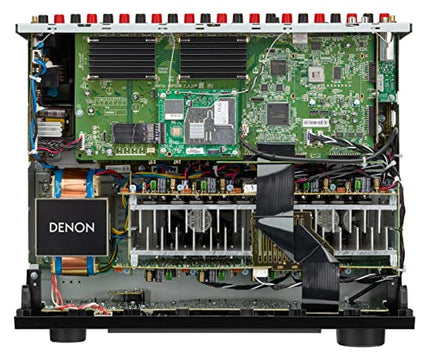Denon AVC-X3800H 9.4-kanaliga AV-ressiiver, võimendi Auro-3D, Dolby Atmos, DTS:X, 6" 8K sisendid ja 3 väljundit, Bluetooth, AirPlay 2, HEOS Multiroom, Alexa ühilduv, must