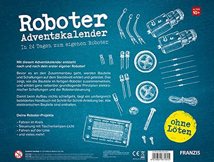 FRANZIS 67161 - Roboti advendikalender - 24 päevaga oma mobiilrobot, jootmist pole vaja, lastele alates 10. eluaastast