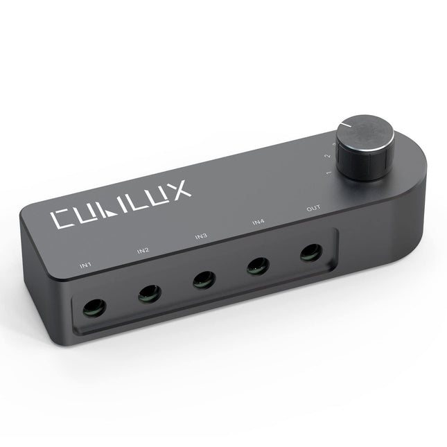 Cubiluxi passiivne helilüliti, kahesuunaline 1 kuni 4 3,5 mm pesaga kõlarilüliti, 4-kanaliline stereo Aux-lüliti kõrvaklappide, arvuti, sülearvuti ja telefoni helisüsteemile