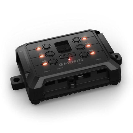 Garmin PowerSwitch – programmeeritav lülitikarp 6 lülitiga sõiduki lisatarvikute (nt tuled, küte, varikatused, vintsid ja palju muud) juhtimiseks Garmini navigatsiooniseadme või nutitelefoni kaudu. Lihtne paigaldada.