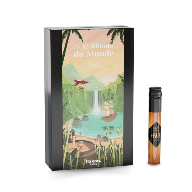 Wine tasting set, 12 wines (100 ml each), including tasting book (12 Rums World calendar)