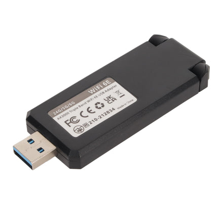 Topiky WiFi 6E USB Network Adapter, Wireless USB 3.0 WLAN Card for Desktop PC, 802.11AX, Tri Band 6 GHz 5 G 2.4 G 3000 Mbps, for 10/11