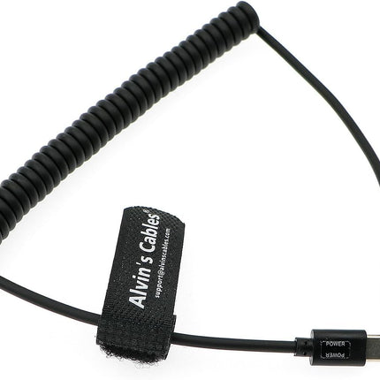 Alvin's Cables PD USB-C Type-C to Lock DC 12V keermestatud toitekaabel Blackmagic Video Assist | Atomos Shogun | SmallHD monitorile