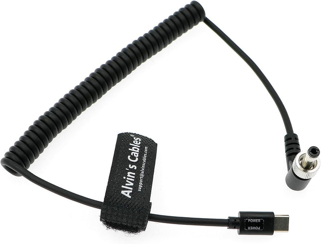 Alvin's Cables PD USB-C Type-C to Lock DC 12V keermestatud toitekaabel Blackmagic Video Assist | Atomos Shogun | SmallHD monitorile