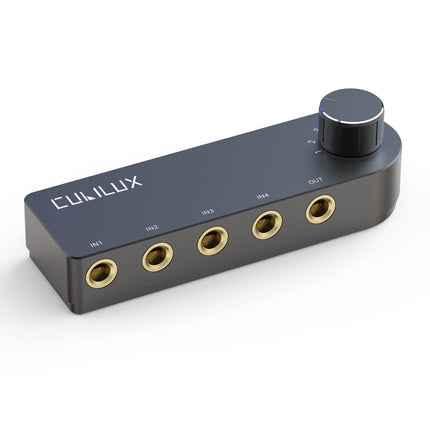 Cubiluxi passiivne audiolüliti, kahesuunaline 1 kuni 4 6,35 mm TRS-pistikuga kõlarilüliti, 4-kanaliline stereo Aux-lüliti kõrvaklappide helisüsteemi võimendi jaoks