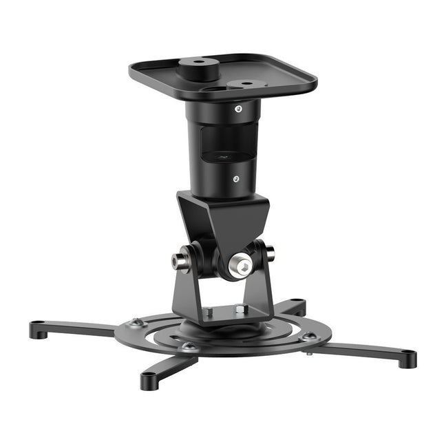 PureMounts projektori laekinnitus Spider-Plus-B - 25-kraadine kallutus ja 360-kraadine pöörlemine, 220 mm lae kõrgus, (15 kg), aukude vahe 180-310 mm, must
