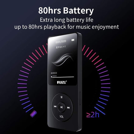 MP3-mängija Bluetooth 5.0-ga, RUIZU 8 GB muusikapleier lastele, digitaalne audiopleier, FM-raadio, hääle salvestamine, video taasesitus, e-raamat, 80 tundi taasesitust