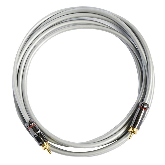 SKW subwooferkaabel, RCA-kaabel isas-isas digitaalne koaksiaalhelikaabel - PVC - S/PDIF RCA kodukino/HDTV/subwooferite/Hi-Fi süsteemide/kodukino jaoks (2M/hall)