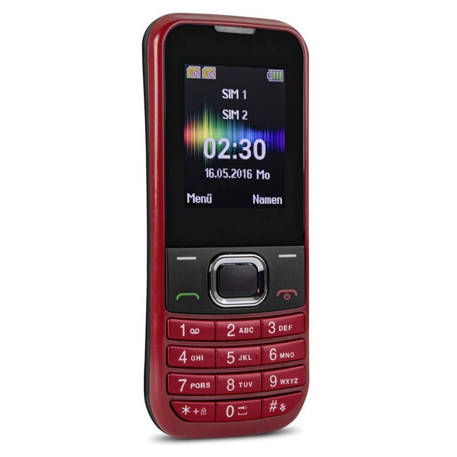 swisstone SC 230 kahe SIM-kaardiga lukustamata mobiiltelefon (4,5 cm (1,8 tolli), eriti suure valgustatud värvilise ekraaniga) punane