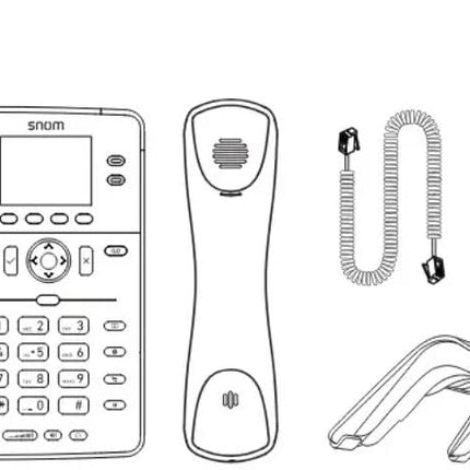Snom D150 kiltkivihall IP lauatelefon, 2 SIP identiteeti, gigabitise Etherneti ühendus, PoE, 2,8 halltoonides TFT LCD, SmartLabel funktsiooniklahvid, HD-heli, FritzFon, Fritzbox ühilduv
