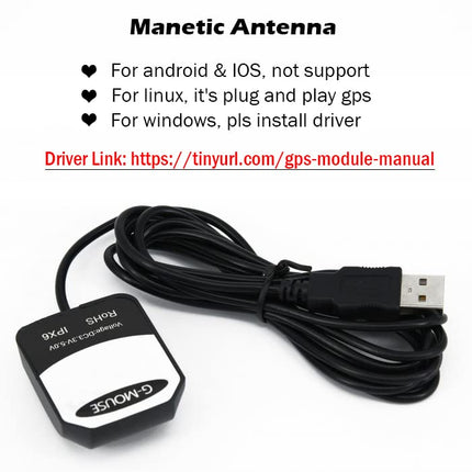 VK-162 G-Mouse USB GPS-adapteri navigatsioonimoodul, väline GPS-antenn, kaugpaigaldusega USB GPS-vastuvõtja Raspberry Pi jaoks, toetab Google Earthi, Windowsi, Linuxi, Geekstoryt