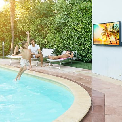 SYLVOX 65-tolline õueteler, nutikas QLED Google TV, IP55 veekindel televiisor, 4K UHD, Dolby Atmos, toetab Google Assistantit, häälassistent, 1000 nitti osalise päikesevalgusega õueteler (2024. aasta mudel)