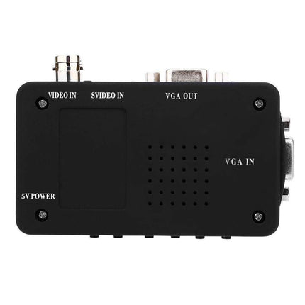 Zerone 1080p videomuundur, BNC/S-Video/VGA - VGA muundurkarp DVD/PDP/musta värvi