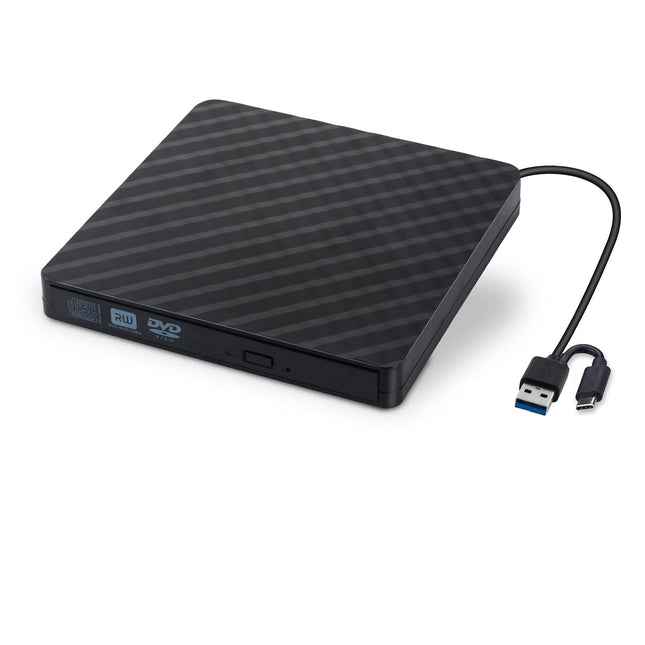 Väline DVD-kirjutaja, väline CD/DVD-draiv USB 3.0/C-tüüpi optiline draiv, õhuke CD/DVD-ROM-kirjutaja, kaasaskantav arvuti, sülearvuti, lauaarvuti, MacBook, Mac, Windows 7/8.1/10, Linux OS
