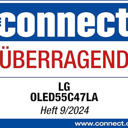 LG OLED55C47LA TV 55" (139 cm) OLED evo TV (α9 Gen7 4K AI processor, webOS 24, Dolby Vision, up to 120Hz) [Model year 2024]