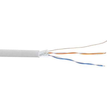 InLine 69980 telefonikaabel 4-sooneline, 2x2x0,6mm, paigaldamiseks, 100m rull