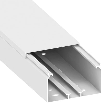 Habengut CC10116 Kaablikanal (kinnitusavadega aluses) 60x110 mm, valmistatud PVC-st, värvus: valge, pikkus 1 m