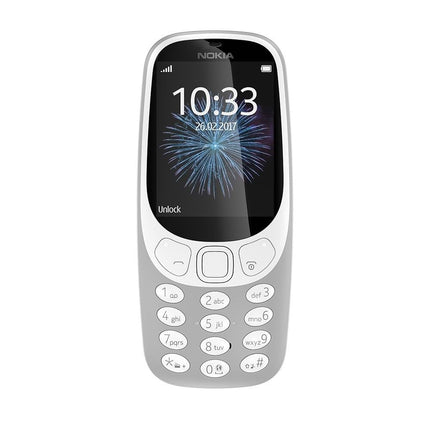 Nokia 3310 2G lukustamata mobiiltelefon (2,4-tolline värviline ekraan, 2MP kaamera, Bluetooth, raadio, MP3-mängija, kahe SIM-kaardiga) retrohall