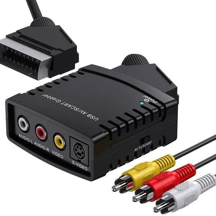 VIXLW Video Grabber videokaart, video digitaalmuundur, VHS digitaalmuundur, teleri Hi8 VHS-i DVD-le edastamise kaart, RCA USB-videomuundur koos AV-SCART adapteri ja RCA-kaabliga