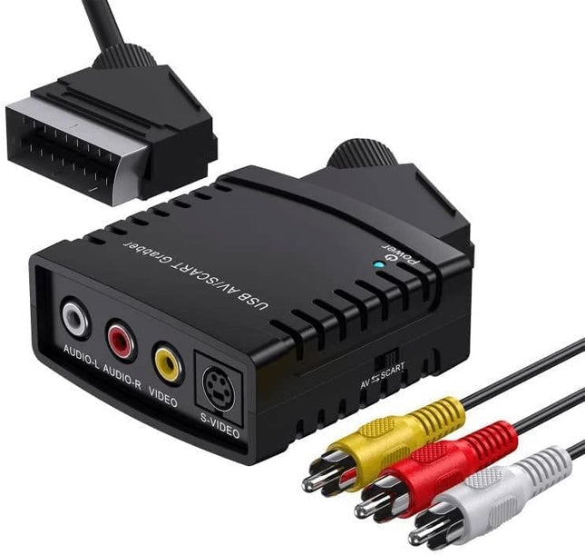 VIXLW Video Grabber videokaart, video digitaalmuundur, VHS digitaalmuundur, teleri Hi8 VHS-i DVD-le edastamise kaart, RCA USB-videomuundur koos AV-SCART adapteri ja RCA-kaabliga