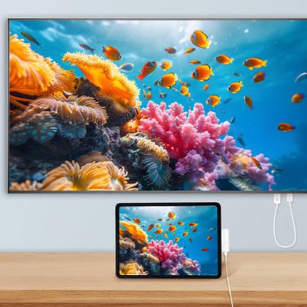 Compact Mate USB-C - HDMI saatja ja vastuvõtja komplekt, juhtmevaba HDMI ekraanipeegeldus, ühenda ja mängi, 1080P 60 kaadrit sekundis video- ja heliprojektsioon iPhone 15, Androidi ja sülearvutite jaoks HDTV/projektoriks