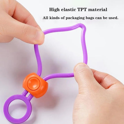 Reusable cable ties, 12 PCS bag clips silicone multiple colors clips food clips for bags for sealing freezer bags snacks nuts coffee