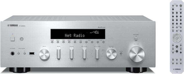 Yamaha R-N600A võrguvastuvõtja - hõbedane - tipptasemel ToP Art struktuur ja Pure Direct režiim - MusicCast - Sabre ES9010K2M 384 kHz, 32-bitine DAC