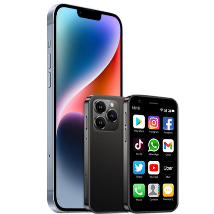 Hipipooo mininutitelefon, lukustamata 4G mobiiltelefon, 3,0-tolline kahe SIM-kaardiga ekraan, 2000mAh aku, kahekordne kaamera, Android 10.0 neljatuumaline protsessor, WiFi, Bluetooth, leviala, varutelefon (must, 2 GB + 16 GB)