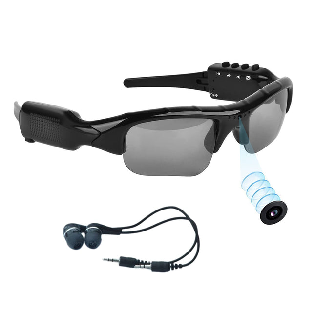 Hereta Bluetooth päikeseprillid, 5 m, micro SD-kaardiga, laiendatav kuni 32 GB MP3 + Bluetooth + kaamera + videofunktsioonid