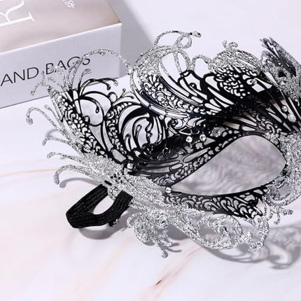 Cupimatchi maskeraadimask paaridele: metallik Veneetsia peomask Halloweeni kostüümi aksessuaar karnevaliks