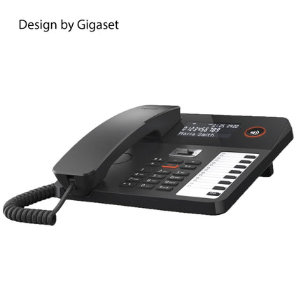 Gigaset Desk 800A - Juhtmega telefon automaatvastajaga - Kolmerealine LCD-ekraan - 5-suunaline navigeerimisnupp - Käed-vabad funktsioon - DTMF- või impulssvalimine, must [saksakeelne versioon]
