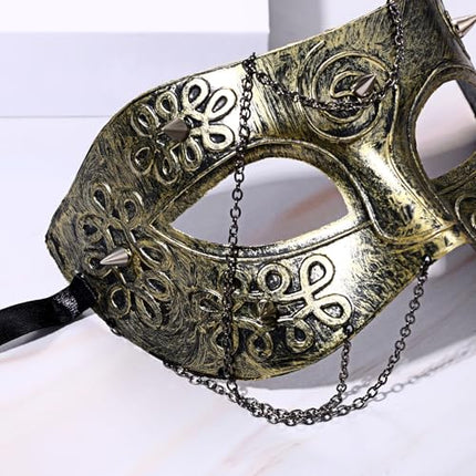 OIDEA maskeraadimask meestele ja naistele: antiikkuldne gooti steampunk kummitus ooperifantoomi mask halloweeni kostüümipeo promo karnevali Veneetsia mask